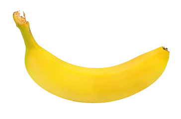 Fresh bananas isolated on white background with clipping path