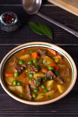 Traditional Irish lamb stew with vegetables