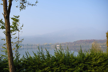 morning near the lake in Italy