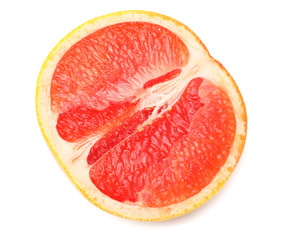 healthy food. grapefruit isolated on white background. top view