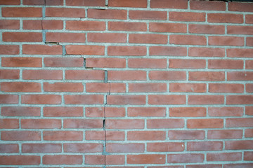 Crack in Brick Wall caused by subsidence