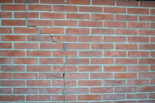 Crack in Brick Wall caused by subsidence