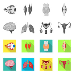 Vector design of biology and scientific symbol. Collection of biology and laboratory vector icon for stock.