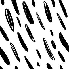 Vector abstract creative pattern with white brush strokes. Universal trendy print