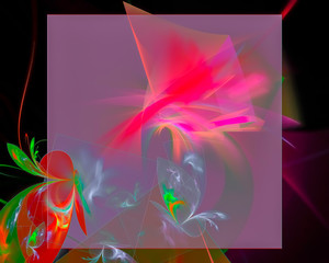 abstract digital fractal, fantasy design