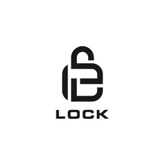 ES Initials That Form A Padlock Vector Logo.