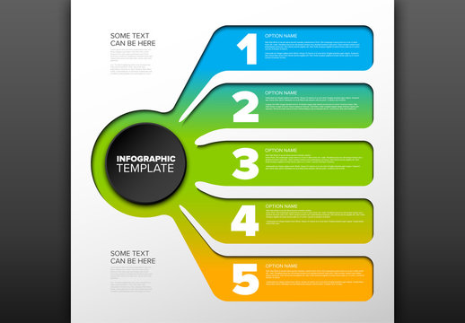 5 Step Multicolored Infographic