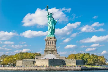 Stickers pour porte Statue de la Liberté Beautiful view of  American symbol  Statue of Liberty - New York, USA