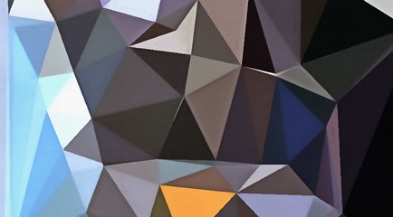 Abstract polygonal background. Triangles texture. Geometric modern art. Futuristic simple painting on canvas. Pattern for design. Backdrop template. Low poly concept artwork. Decorative elements. 