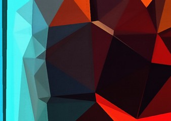 Abstract polygonal background. Triangles texture. Geometric modern art. Futuristic simple painting on canvas. Pattern for design. Backdrop template. Low poly concept artwork. Decorative elements. 