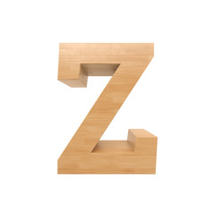 Z letter isolated on white background