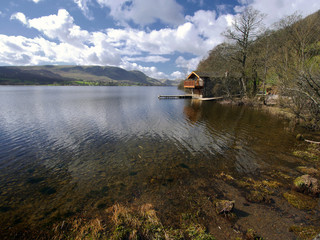 Fototapeta premium Boathouse, Ullswater, Lake District