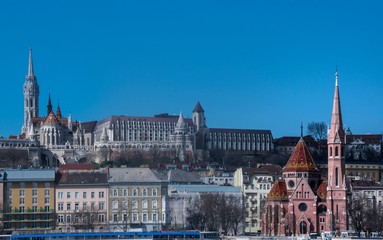 Fototapeta premium Blick auf Buda mit Matthiaskirche