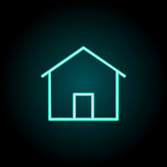 house icon. Elements of Bulding Landmarks in neon style icons. Simple icon for websites, web design, mobile app, info graphics