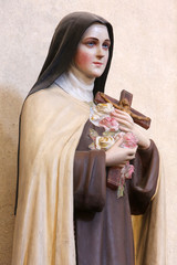 Sainte-Bernadette Soubirous. Coll&eacute;giale Saint-Jacques-le-Majeur. Sallanches. / Bernadette Soubirous. Saint James's collegiate church. Sallanches.