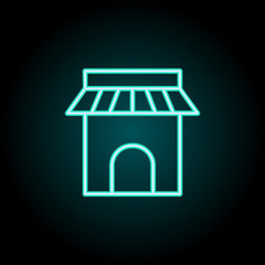 building icon. Elements of Bulding Landmarks in neon style icons. Simple icon for websites, web design, mobile app, info graphics
