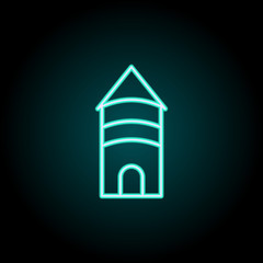 building icon. Elements of Bulding Landmarks in neon style icons. Simple icon for websites, web design, mobile app, info graphics