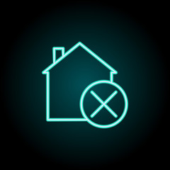 house percent icon. Elements of Bulding Landmarks in neon style icons. Simple icon for websites, web design, mobile app, info graphics