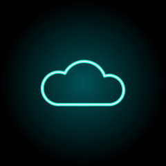Cloud sign icon. Elements of Image in neon style icons. Simple icon for websites, web design, mobile app, info graphics