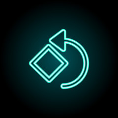 Rotate sign icon. Elements of Image in neon style icons. Simple icon for websites, web design, mobile app, info graphics