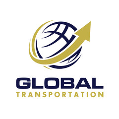 Global Transportation and logistics company logo vector