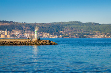 Fototapeta premium Sea landscape of city Canakkale, Turkey
