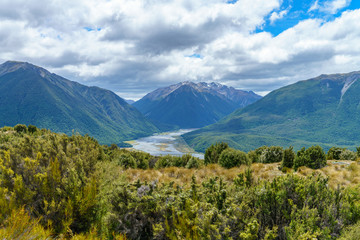 Fototapeta premium hiking the bealey spur track, arthurs pass, new zealand 4