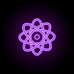 atom energy outline icon. Elements of Ecology in neon style icons. Simple icon for websites, web design, mobile app, info graphics