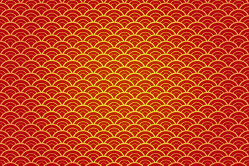 seamless traditional red golden clouds. chinese new year background.