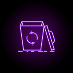 recycling outline icon. Elements of Ecology in neon style icons. Simple icon for websites, web design, mobile app, info graphics