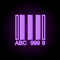 bar code outline icon. Elements of Cargo logistic in neon style icons. Simple icon for websites, web design, mobile app, info graphics