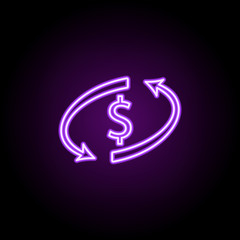 circulation of money outline icon. Elements of Cargo logistic in neon style icons. Simple icon for websites, web design, mobile app, info graphics