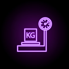cargo scales outline icon. Elements of Cargo logistic in neon style icons. Simple icon for websites, web design, mobile app, info graphics