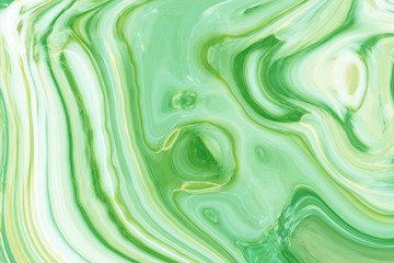 Fototapeta premium Marble ink colorful. Green marble pattern texture abstract background. can be used for background or wallpaper