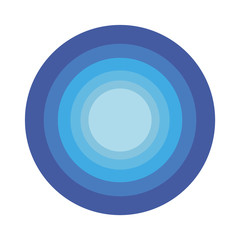 Abstract blue color graphic with circular, circle pattern.