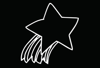 White Hand-drawn star