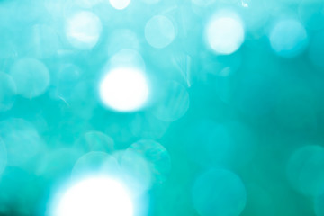 white circle on blue blur abstract background. bokeh Christmas blurred beautiful shiny Christmas lights