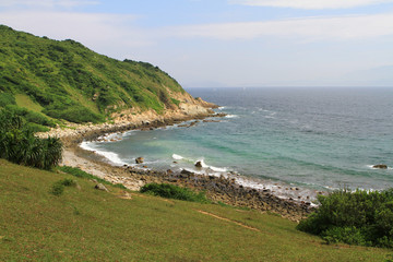 the coast of Grass island at hong kong