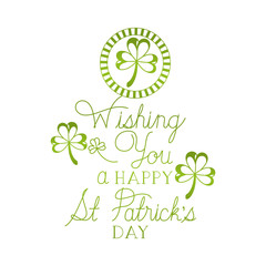 wishing you a happy st patricks day label icons