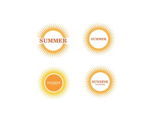sun ilustration logo vector icon