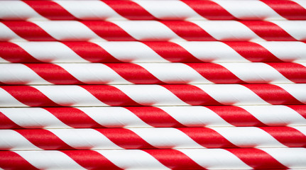 Close up paper striped colorful straws background