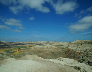 landscape with mountains and blue sky