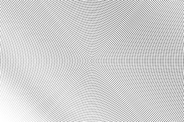 Obraz premium Black and white halftone vector texture. Frequent dotted gradient. Small dotwork surface for vintage effect