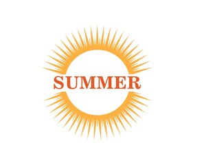 sun ilustration logo vector icon