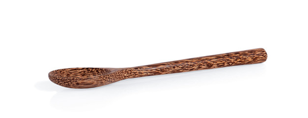 wooden spoon isolated on white background