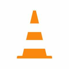 traffic cone icon vector