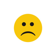 Sad face emoticon icon