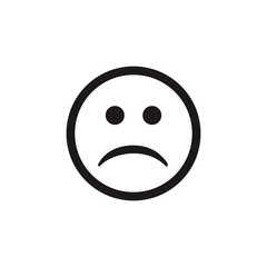 Sad face emoticon icon