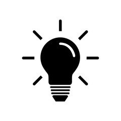 Lamp bulb vector icon isolated 