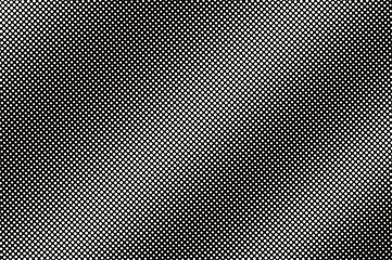 White dot on black halftone vector texture. Diagonal dotted gradient. Smooth dotwork surface for vintage effect